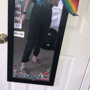 HIGH WAISTED DARK GREY CORDUROY WOMANS PANTS